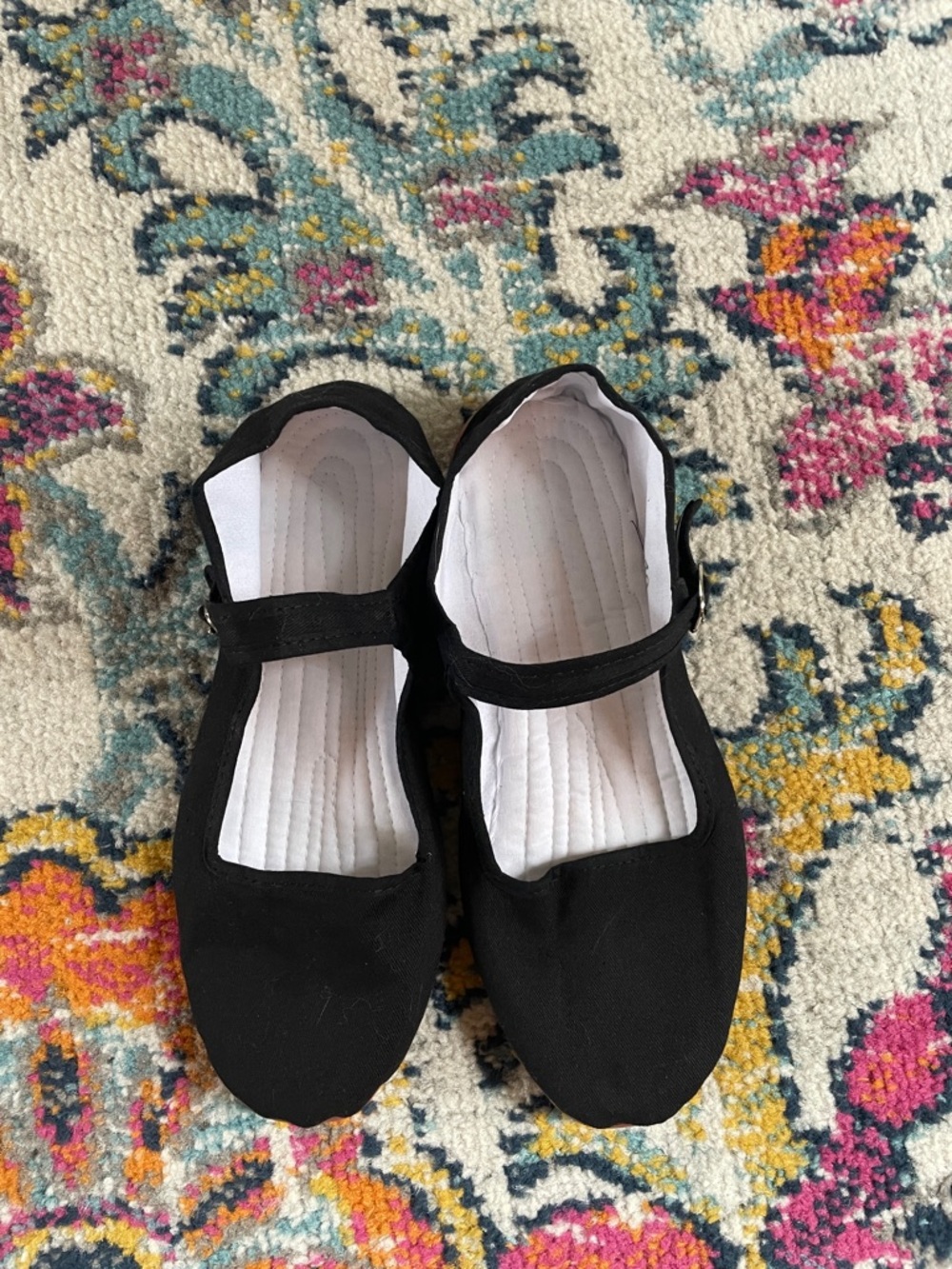 Women’s Black Mary Jane Flats with Cushioned Insole